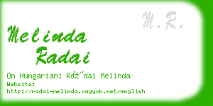 melinda radai business card